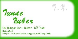 tunde nuber business card